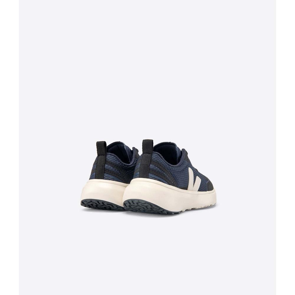 Kids' Veja CANARY ELASTIC LACE Shoes Navy | ZA 770VRW